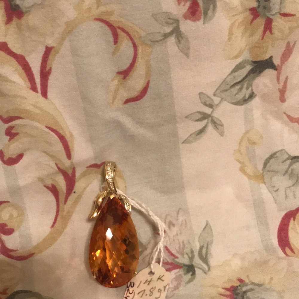14KT-citrine slider